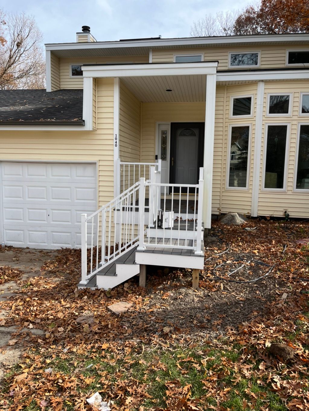 Mound new decking and railings 