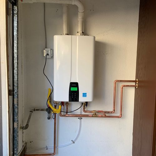 Shahar did an excellent job installing a tankless 