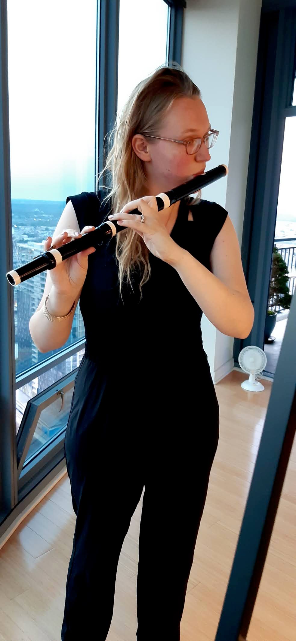 Baroque flute on the 42nd floor