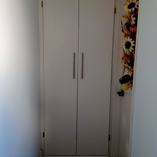 Converted to a double door with handles
