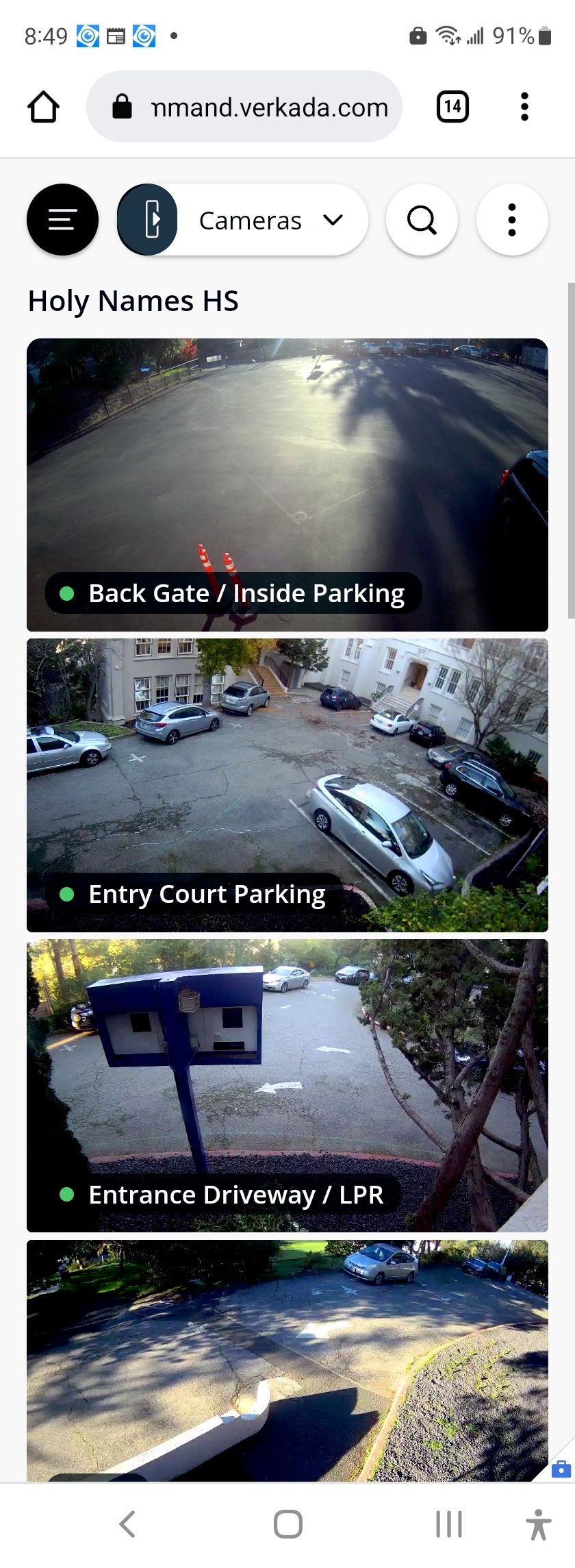 Replaced, added new cameras with license plate rea
