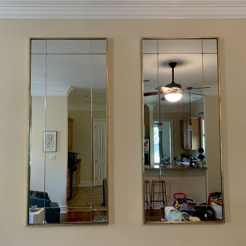 Rob hung two very heavy mirrors for me above my so