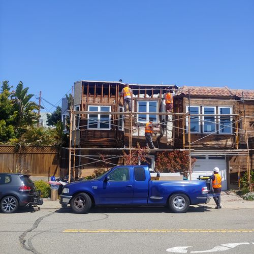 Full exterior stucco and dry rot repair