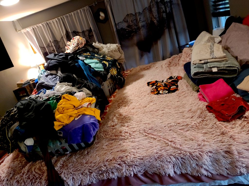 5 baskets of laundry? no problem! (before) 