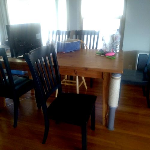 6 Green Dining Table Chairs