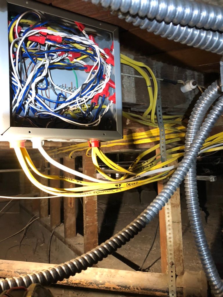 Crawlspace wire installation 