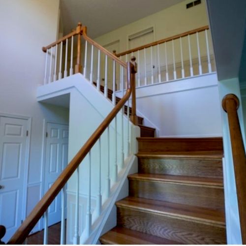 We had our wooden stairwell balusters replaced wit