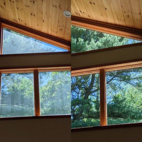 Before and after of 3 tier windows