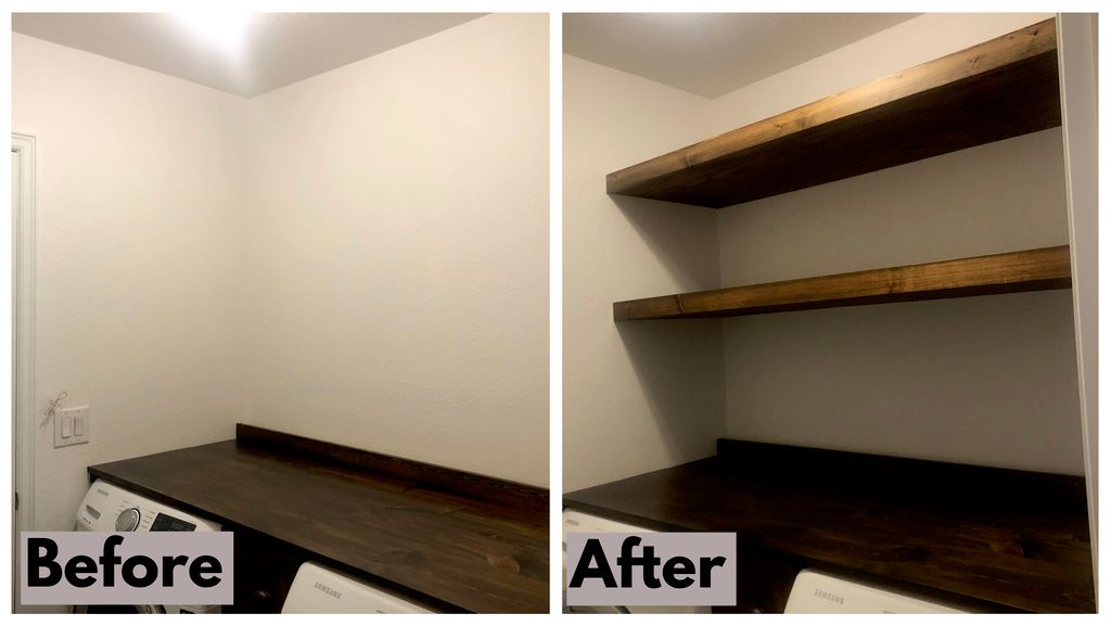 Laundry Room Custom Shelves