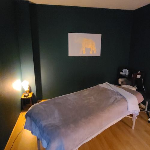 Massage room at the peoples yoga - relaxation, dee