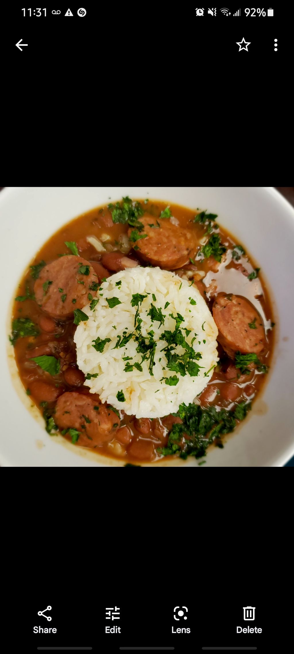 Red Beans, Rice & Sausage