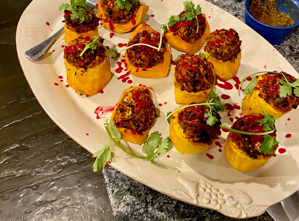 Stuffed Butternut Squash (paleo, GF)