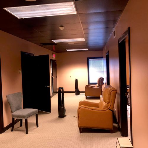 After Commercial Work all ceilings, doors, walls,t
