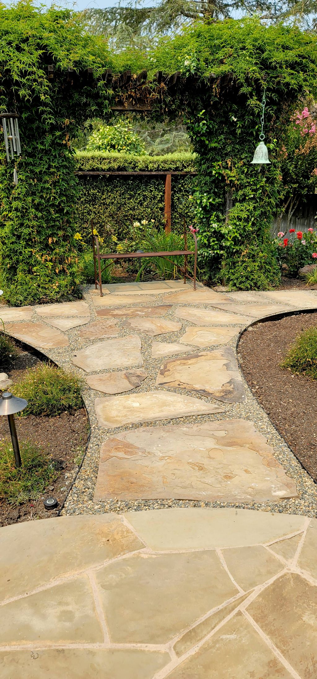Flagstone patio and pathway 
