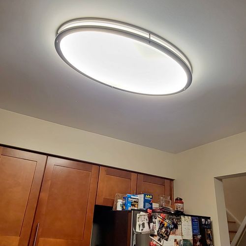 Great job at installing an LED Kitchen light fixtu