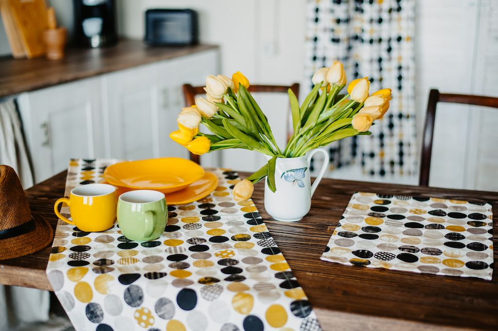 colorful tablecloth