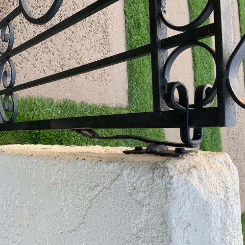 Alex repaired the catch on my wrought iron gate wi