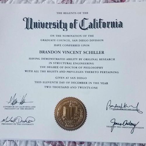 My Ph.D. diploma! What a journey.