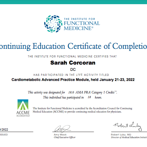 Cardiometabolic Syndrome Course Certification