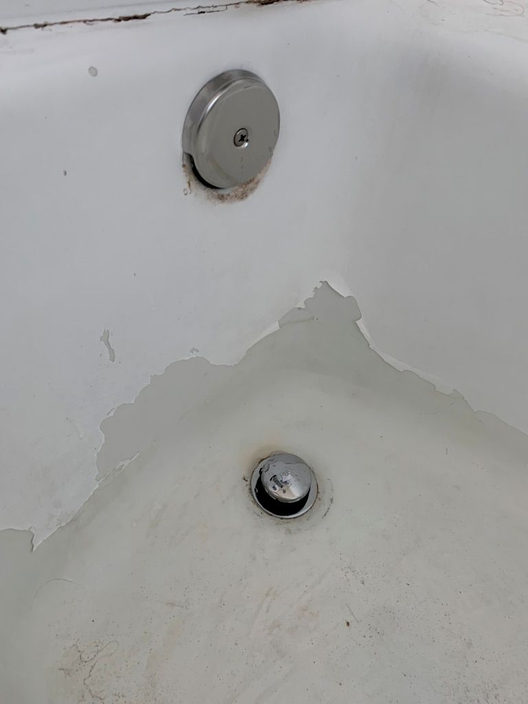 Tub waist and overflow replacement. 