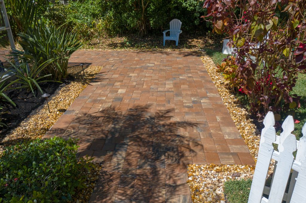 This is a patio we cleaned, sanded with our silica