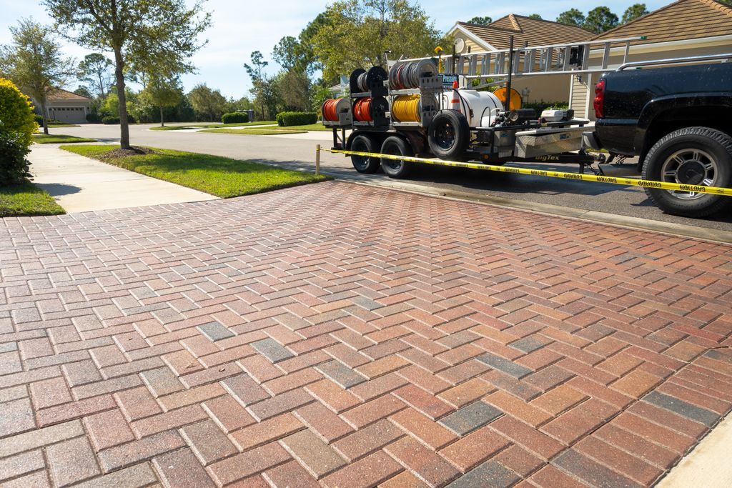 This is a driveway we cleaned, sanded with our sil