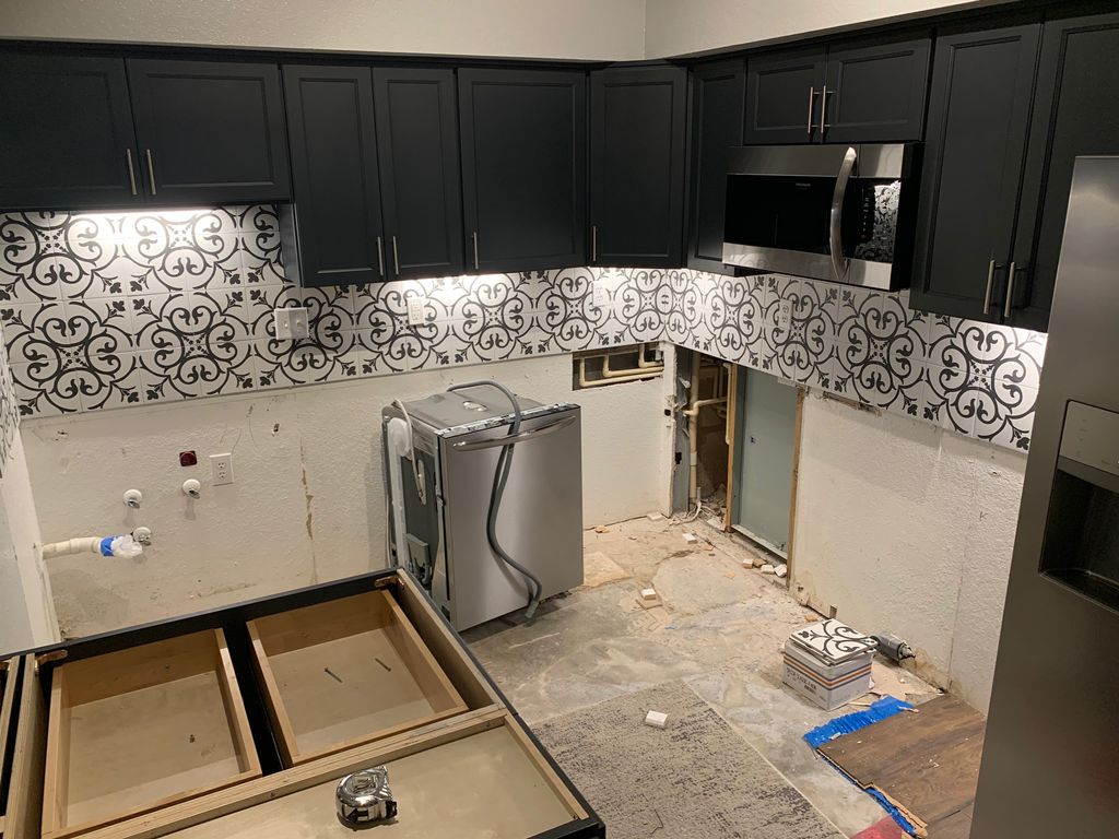 Pre kitchen installation 