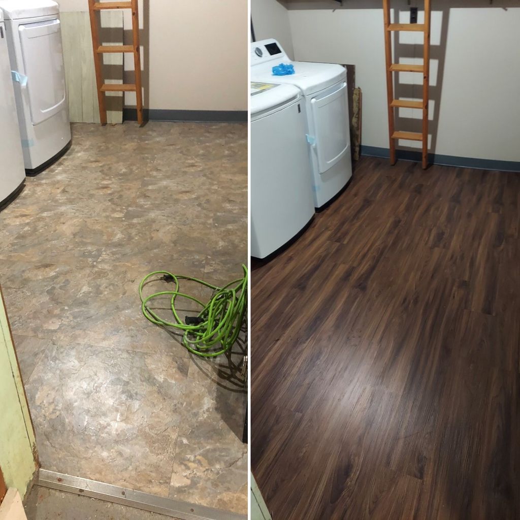 Laundry room before & after