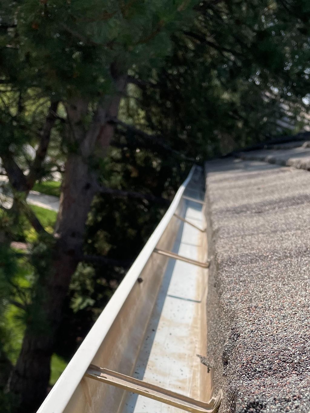 Same gutter after cleaning