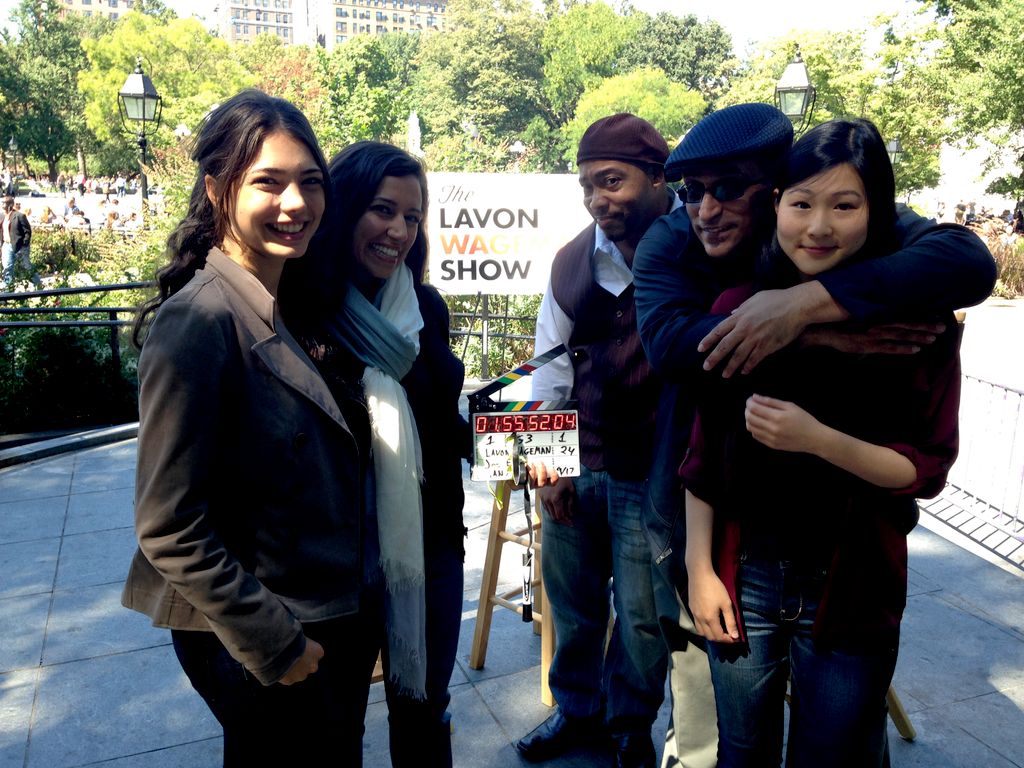 Filming and directing talk show in New York City. 