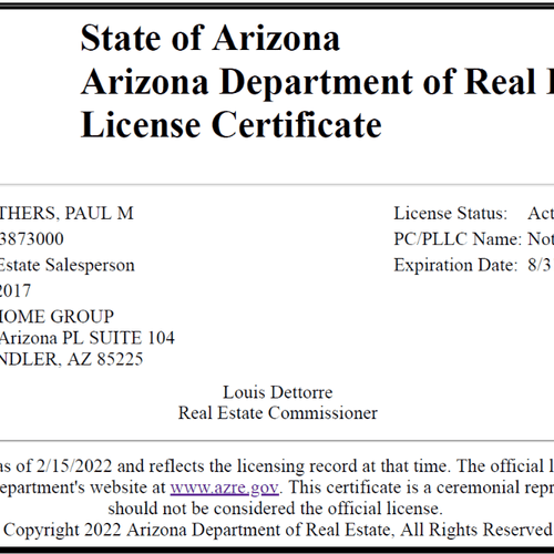AZ Real Estate License