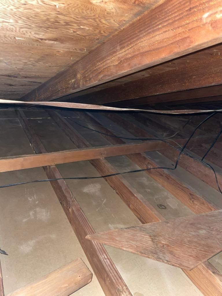 Completed removal of asbestos insulation in attic