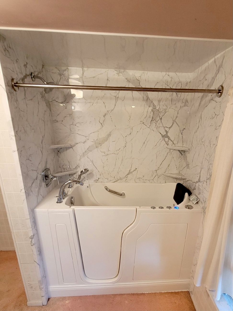 Walk-In Tub with Shower