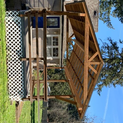 Very pleased with my new back porch roof and utili