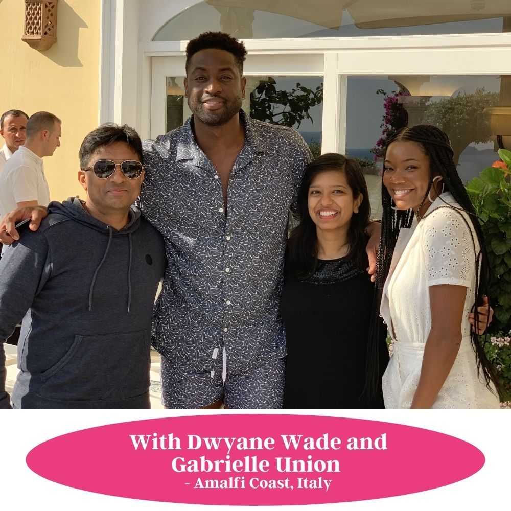 With Dwyane Wade and Gabrielle Union