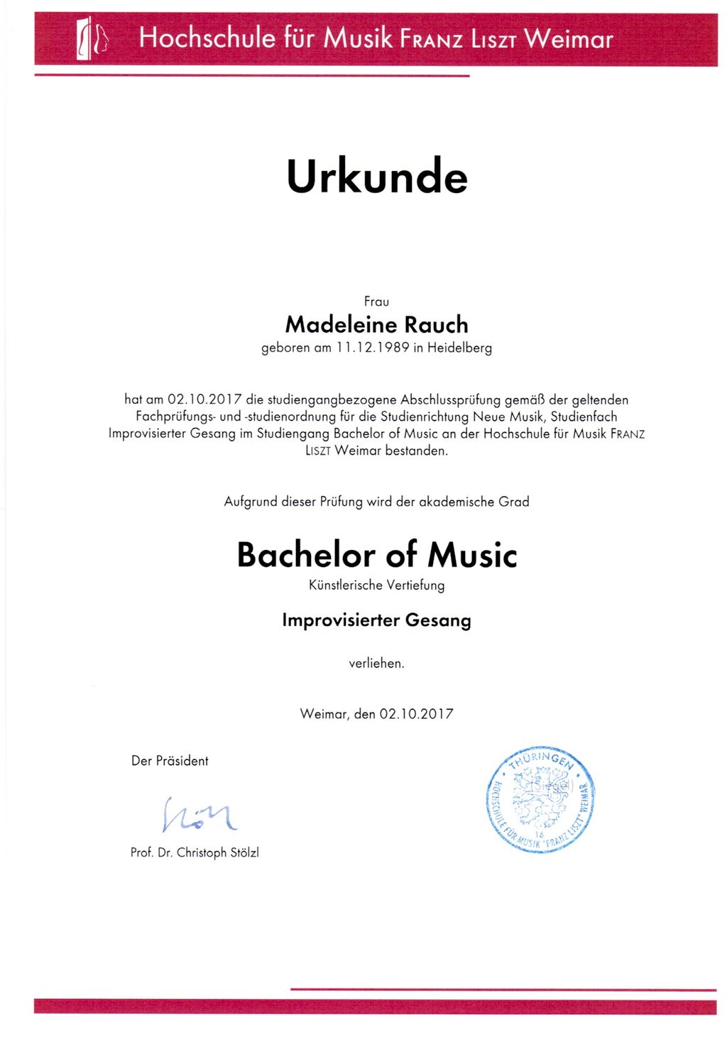 My Bachelor's Degree Certificate