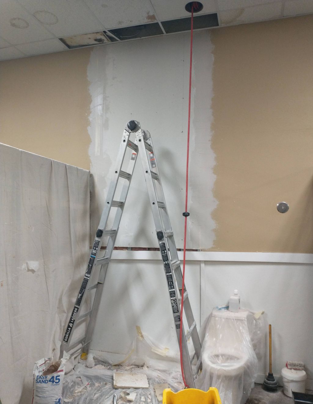 drywall.  textured and painted patch processed