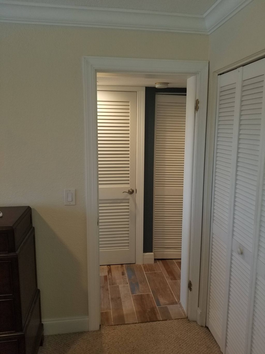 New crown molding and door casing.