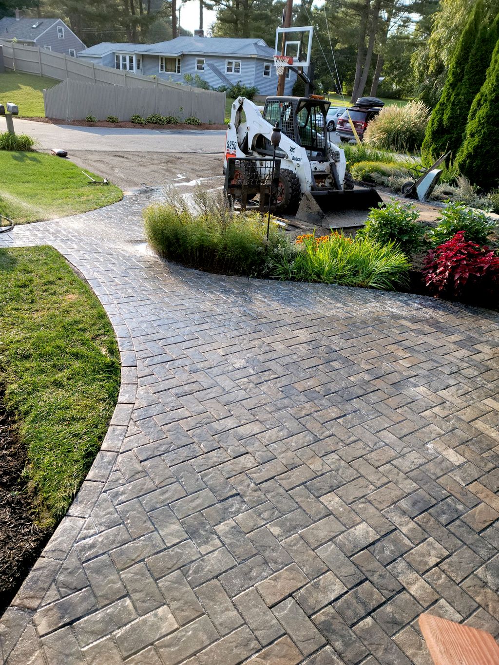 Brick patio installation - Lancaster, MA - 2021