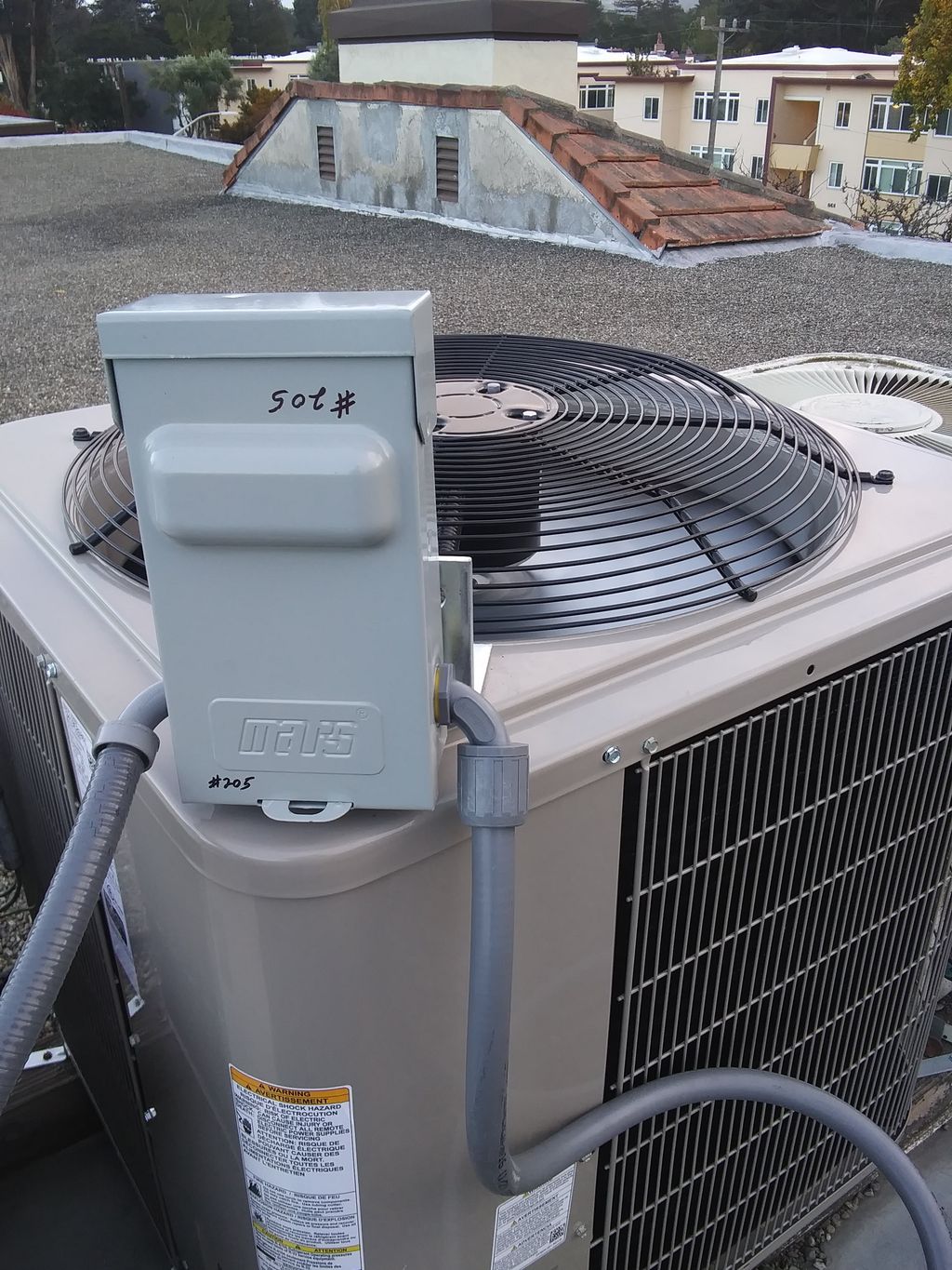 Rooftop unit installation