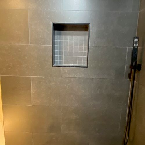 Serge and his team completely remodeled a shower f