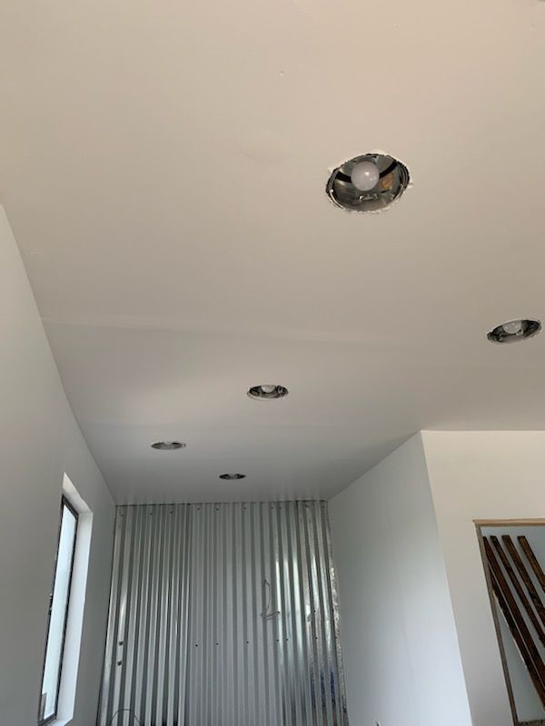 New LED Recessed Lighting & Painted Drywall