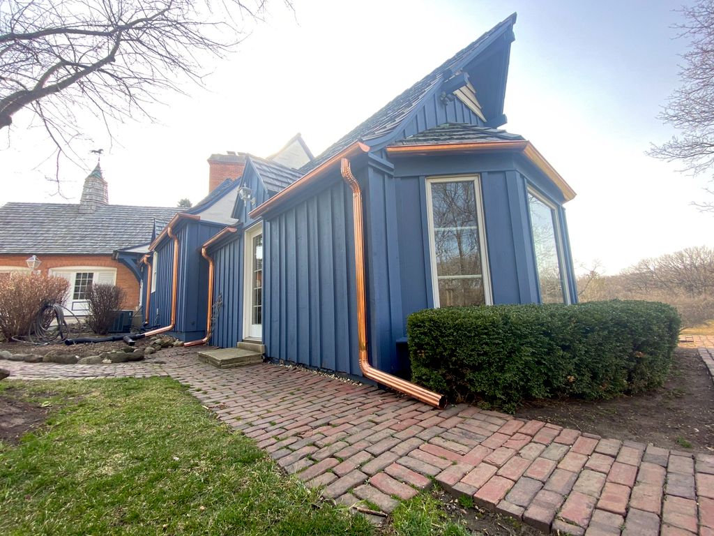 Copper Half-Round Gutters in Barrington