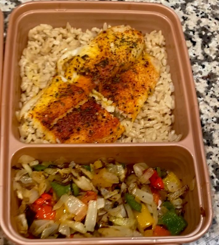 Swai w/ Brown Rice & Vegetables