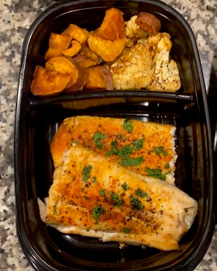 Swai w/ Sweet Potatoes & Cauliflower 