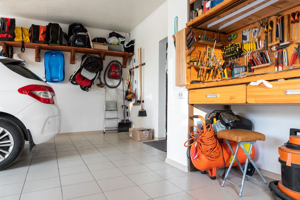 clean garage after spring cleaning