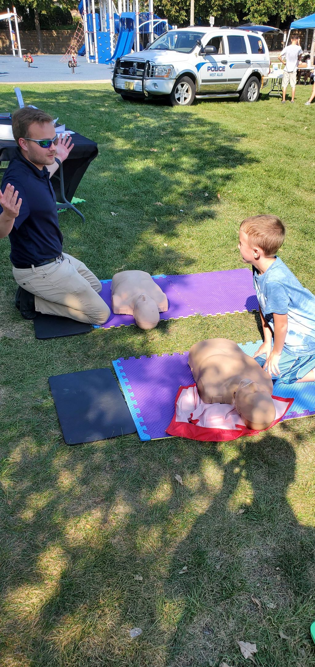 Volunteering at a local family day