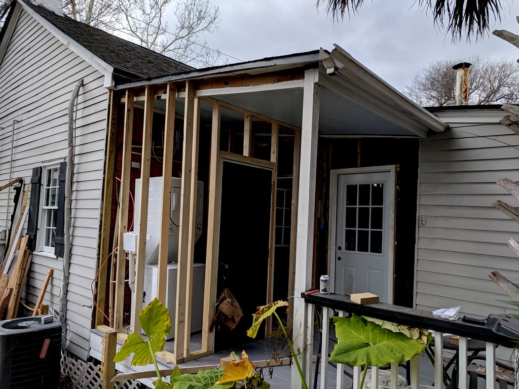 Moving a wall to enclose the washer dryer