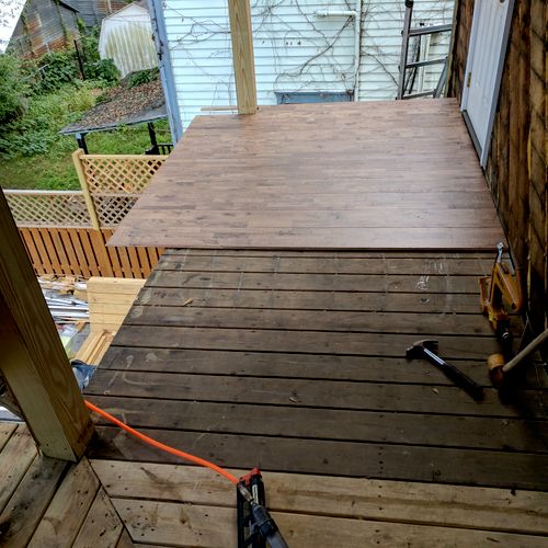 Putting a new floor on a covered porch
