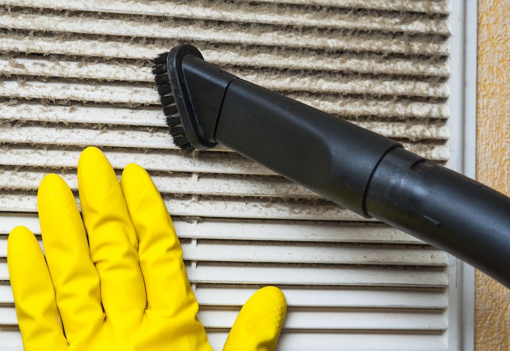 cleaning air filter grates